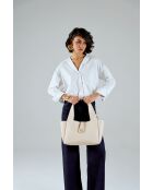 L'Aquila beige leren draagtas - 33x15x22 cm
