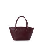 Borsa a mano in pelle Marsala bordeaux - 36x12x19 cm