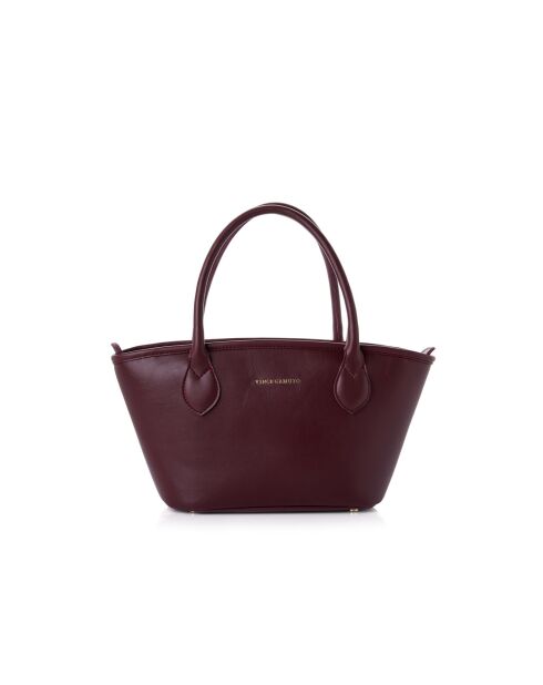 Sac à main en cuir Marsala bourgogne - 36x12x19 cm