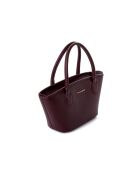 Borsa a mano in pelle Marsala bordeaux - 36x12x19 cm