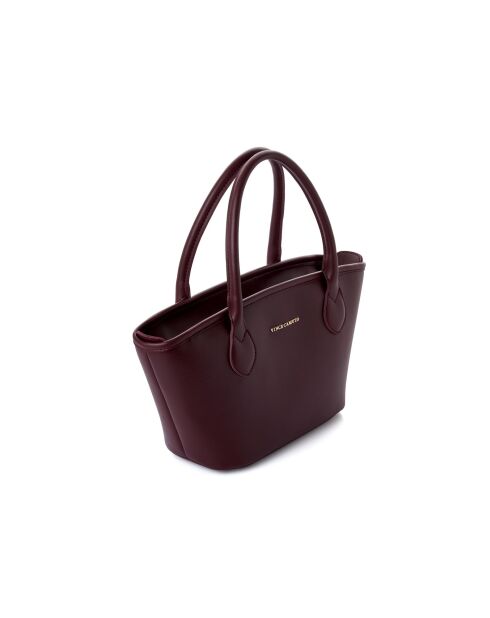 Sac à main en cuir Marsala bourgogne - 36x12x19 cm