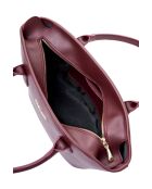 Borsa a mano in pelle Marsala bordeaux - 36x12x19 cm