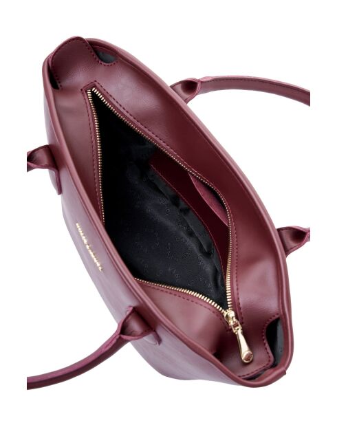 Borsa a mano in pelle Marsala bordeaux - 36x12x19 cm