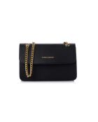 Bandolera de piel Lanciano negra - 25x9x16 cm