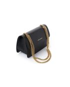 Bandolera de piel Lanciano negra - 25x9x16 cm