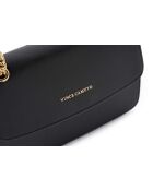Bandolera de piel Lanciano negra - 25x9x16 cm