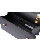 Bandolera de piel Lanciano negra - 25x9x16 cm