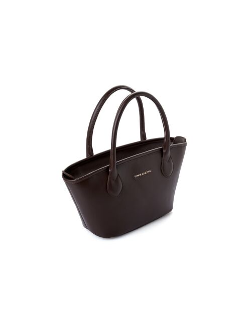 Sac à main en cuir Marsala marron - 36x12x19 cm