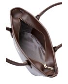 Sac à main en cuir Marsala marron - 36x12x19 cm