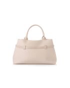 Bolso Vittoria de piel color crema - 40x17x26 cm