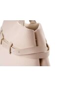 Bolso Vittoria de piel color crema - 40x17x26 cm