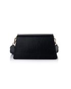 Sac bandoulière en cuir Syracuse noir - 26x10,5x16 cm