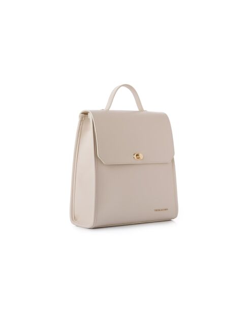Sac à dos en cuir Gela blanc - 29x11x32 cm