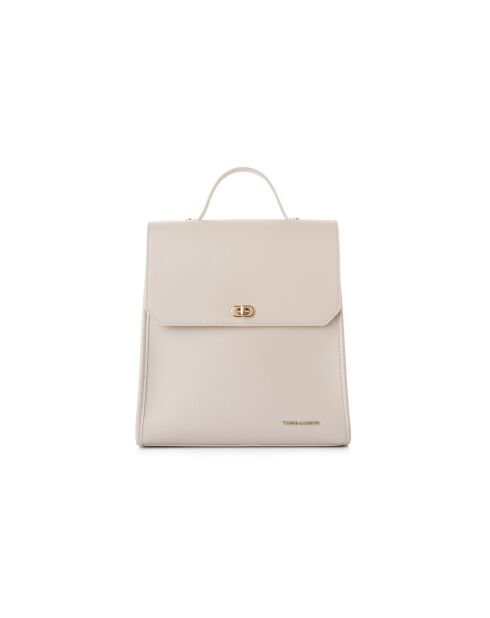 Sac à dos en cuir Gela blanc - 29x11x32 cm