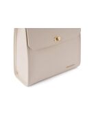 Mochila de piel Gela blanca - 29x11x32 cm