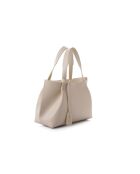Bolso Monza de piel color crema - 35x12x20 cm