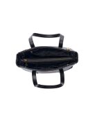 Sac bandoulière en cuir Taranto noir - 32x10x22 cm