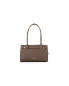 Bolso de hombro Viterbo de piel marrón oscuro - 33x12x20 cm