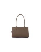Bolso de hombro Viterbo de piel marrón oscuro - 33x12x20 cm