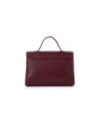 Sac à main en cuir Gela bourgogne - 25x9x18 cm