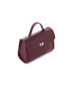 Sac à main en cuir Gela bourgogne - 25x9x18 cm