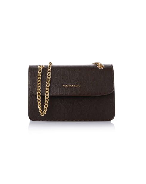 Sac bandoulière en cuir Lanciano marron - 25x9x16 cm