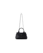 Bolso Vittoria Mini de piel negra - 29x18,5x14 cm