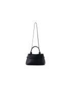 Bolso Vittoria Mini de piel negra - 29x18,5x14 cm