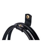 Bandolera Forli de piel negra - 32x6x11 cm