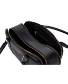 Bandolera Forli de piel negra - 32x6x11 cm