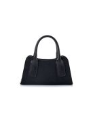 Bolso de piel Bérgamo gamuza negra - 25x11x13 cm
