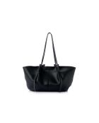 Bandolera de piel negra Foggia - 48x12x25 cm