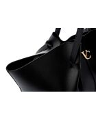 Bandolera de piel negra Foggia - 48x12x25 cm