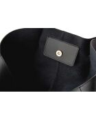 Bandolera de piel negra Foggia - 48x12x25 cm
