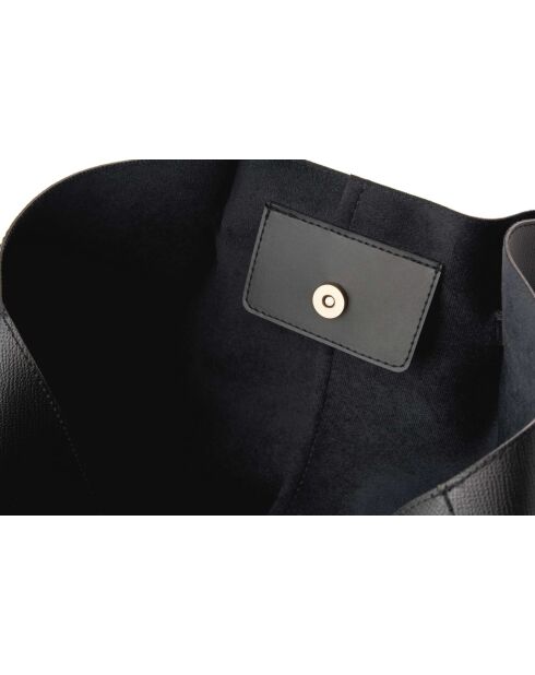 Bandolera de piel negra Foggia - 48x12x25 cm