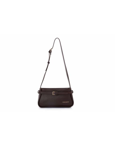Sac bandoulière en cuir Atri marron - 25x6,5x14 cm
