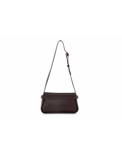 Sac bandoulière en cuir Atri marron - 25x6,5x14 cm