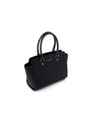 Sac à main en cuir Andria noir - 32x14x27 cm