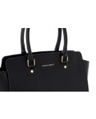 Sac à main en cuir Andria noir - 32x14x27 cm