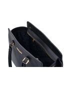 Sac à main en cuir Andria noir - 32x14x27 cm
