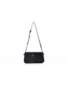 Bandolera de piel Atri negra - 25x6,5x14 cm