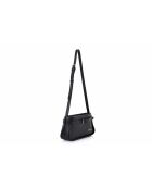 Bandolera de piel Atri negra - 25x6,5x14 cm