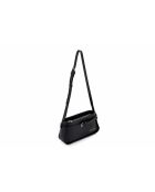 Bandolera de piel Atri negra - 25x6,5x14 cm