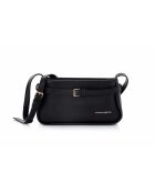 Bandolera de piel Atri negra - 25x6,5x14 cm