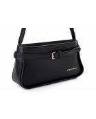 Bandolera de piel Atri negra - 25x6,5x14 cm