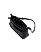 Bandolera de piel Atri negra - 25x6,5x14 cm