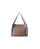 Bolso Palermo de piel color topo - 35x15x27 cm