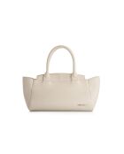 Tote bag en cuir Messina crème - 33,5x14x15 cm