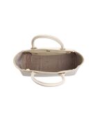 Tote bag en cuir Messina crème - 33,5x14x15 cm
