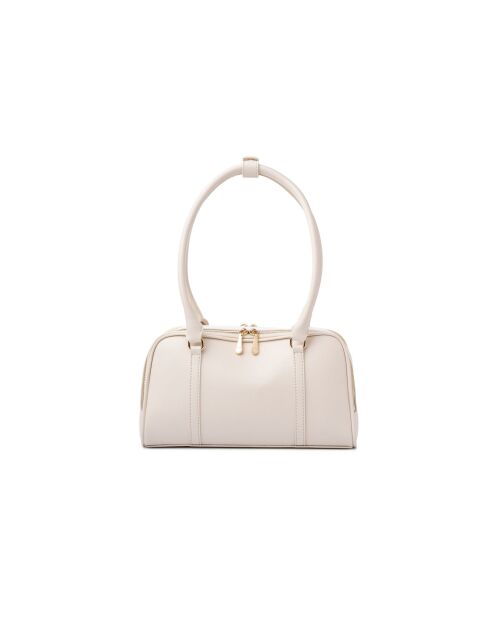 Sac bandoulière en cuir Forli blanc - 32x6x11 cm